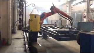 Robotic welding stations Cloos QRC 410 [upl. by Sivrahc]