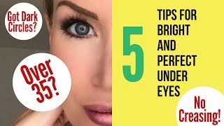 5 Tips for PERFECT Under Eyes Cover Dark Circles with NO CREASING [upl. by Adnar]