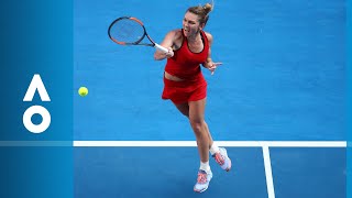 Simona Halep v Angelique Kerber lengthy rally in the semi finals  Australian Open 2018 [upl. by Uahc703]