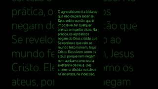 O PROBLEMA DO AGNOSTICISMO [upl. by Shargel]