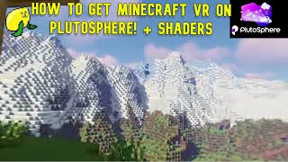 Tutorial on how to play minecraft VR on plutosphere Or on any VR capable PC [upl. by Macdougall416]