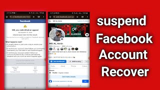 Suspend Facebook Account Recovery 2024 Update [upl. by Anoyek]