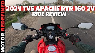 2024 TVS Apache RTR 160 2V Ride Review  Better Than Pulsar N150 [upl. by Prichard]