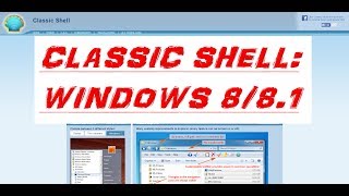 How To Download Classic Shell Start Menu HD  Windows 881 Tutorial [upl. by Suolhcin]