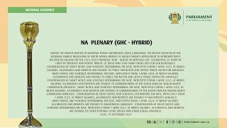 NA PLENARY GHC  HYBRID 19 September 2024 [upl. by Maryly]