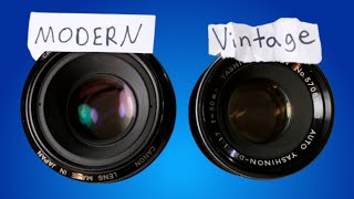 VINTAGE 50mm Lens vs MODERN Lens Comparison  CHEAP vs Expensive Lens  Nates Film Tutorials [upl. by Airdnala]