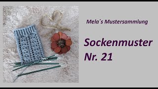 Sockenmuster Nr 21  Muster in Runden stricken [upl. by Fredie]