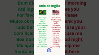 Aula de inglês para iniciantes frases [upl. by Dulcy]