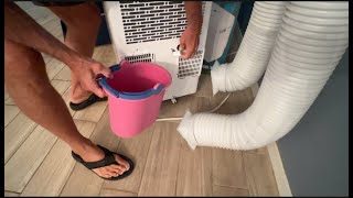 How to drain a Hisense 8000 BTU Dual Hose Portable Air Conditioner [upl. by Odnarb974]