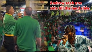 PM Andrew Holness Use Masicka song and mash up the placebig political party in portland [upl. by Annonyw87]