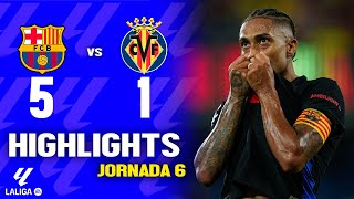 BARCELONA vs VILLARREAL 51  RESUMEN y GOLES del PARTIDO  La liga 202425 [upl. by Emmeline]