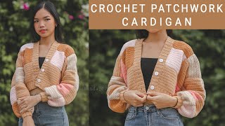 Crochet Patchwork Cardigan Tutorial  Inspired by Harry Style Cardigan  Chenda DIY [upl. by Adnorrehs]