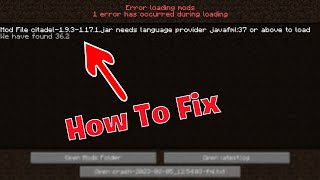 Mod File needs language provider javafml error fixMinecraft [upl. by Osher680]