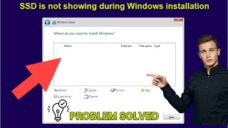 SSD is not showing during Windows Installation  Drive not showing during Windows installation [upl. by Aiel]