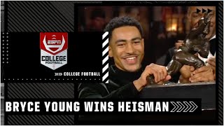 Bryce Young wins 2021 Heisman Full Interview  College Football on ESPN [upl. by Keeley]