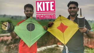 Aaj kuch Toofani krte h🌪️Kite fighting⚡ Monofil Gold vs Indian Cotton thread [upl. by Sirromal466]