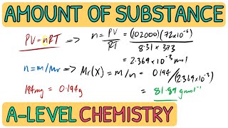 Amount of Substance  Past Paper Exam Question Walkthrough｜A Level Chemistry AQA [upl. by Wu]