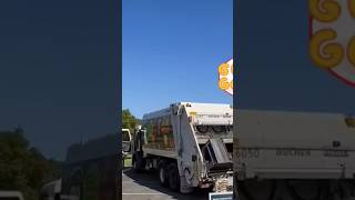 6050 Compacting hard waste At trucks On tour [upl. by Bertasi]