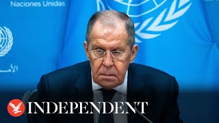 Watch again Russia foreign minister Lavrov attends UN Security Council meeting on Ukraine [upl. by Jezreel]