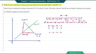 Add Math Form 4  Chapter 7  Coordinate Geometry  Self Practice 711 [upl. by Sandry]