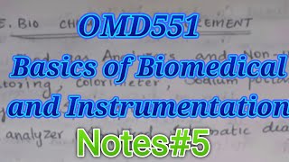 OMD551 Basics of Biomedical and Instrumentation Notes BBI [upl. by Gun]