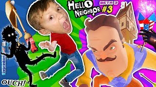 SCARY HELLO NEIGHBOR DREAM SHADOW MAN FGTEEV BUTT KICKED COKE amp MENTOS EXPERIMENT Basement Beta 3 [upl. by Wenona]