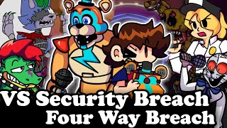 FNF  FNAF Four Way Breach FNF cover  EXTRAS  ModsHardGameplay [upl. by Sophey]