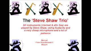 Mozart Menuet from Divertimento II for Three Clarinets [upl. by Kleiman271]