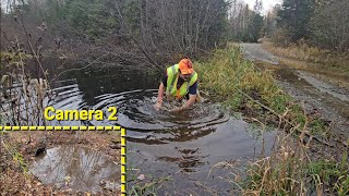 Draining Flooded Out Road By Releasing Tidal Wave Of Water [upl. by Erkan]