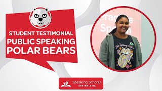 Student Testimonial  Public Speaking Polar Bears 2 [upl. by Auhel]