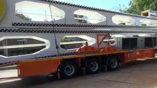 Kermis Heemskerk 2014 Transport en opbouw deel 4 [upl. by Ronnoc]