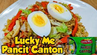 Lucky Me Pancit Canton with a Twist mas Pinasarappanlasang pinoy recipe [upl. by Angelis]