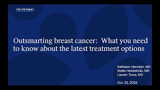 Inova Ask the Expert Outsmarting breast cancer — what you need to know about the latest treatm [upl. by Seyler863]