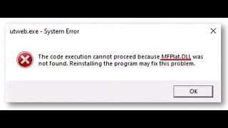 How to fix Mfplat dll missing on Windows 10 [upl. by Atelahs611]