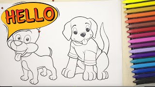 Coloring Dogs  Dog coloring pages coloring dogs coloringdogs [upl. by Namyh]