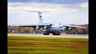 4K Ilyushin IL76MD RA78831 Russia  224th Flight Unit State Airline Landing at the Minsk MSQUMMS [upl. by Nolyar352]