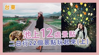 台東池上12處景點旅行 Taitung Chishang Travel 池上車站租電動腳踏車租車玩起來！台東景點池上二日行上 伯朗大道 悟饕池上便當 池上星球 夜市 【冷娃一隊】 奇亞籽燕麥優酪 [upl. by Assehc]