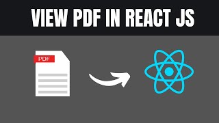 How to view pdf in react js using pdf viewer [upl. by Eislek]