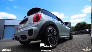 2017 JCW Mini Cooper F56 20 Eibach  Wheel spacers  Remus Powerzier Motech Performance [upl. by Bonis]