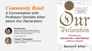 Community Read With 2023 Commencement Speaker Danielle Allen [upl. by Atipul]