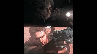 Leon Kennedy RE4 VS Chris Redfield RE5 residentevil aftereffects shorts [upl. by Ainitsirk]