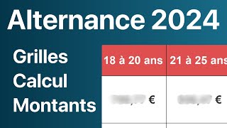 Le salaire en alternance  grille 2024 calcul et montants [upl. by Strong835]