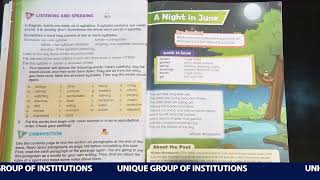 Online Lecture 3 Class 4 English Unit 2 A Night in June Poem [upl. by Nahsin]