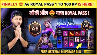 Free Material amp Gun Skin 😍 A6 Royal Pass is Here  A6 Royal Pass  A6 Royal Pass Pubg Mobile [upl. by Anirdnaxela]