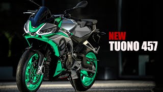 2025 APRILIA TUONO 457  Upcoming 400cc Streetfighter Bike [upl. by Goren69]