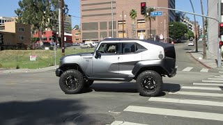 Matte Black Rezvani Tank in Downtown LA [upl. by Nimzzaj]