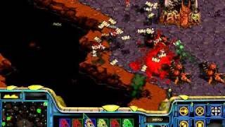 Starcraft brood war 1 vs 7 random computers melee on quotPrimeval islesquot map Part 55 [upl. by Attenor]