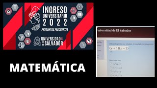 Examen UES para ingreso 2022  Ejemplo 1  binomio por binomio [upl. by Anidualc263]