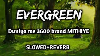 EVERGREEN ।।Duniya Me 3600 Brand Mithiye।। Slowed Revereb song [upl. by Mufi]