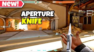 Valorant New APERTURE STILETTO Knife in Game Showcase amp Animations  New Aperture Melee Leaks [upl. by Gabe337]